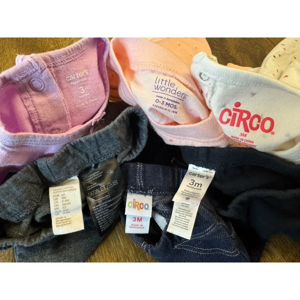 Baby Girl 3 Months Outfits Leggings Pants Shirts Long Sleeve Clothes Lot Penguin